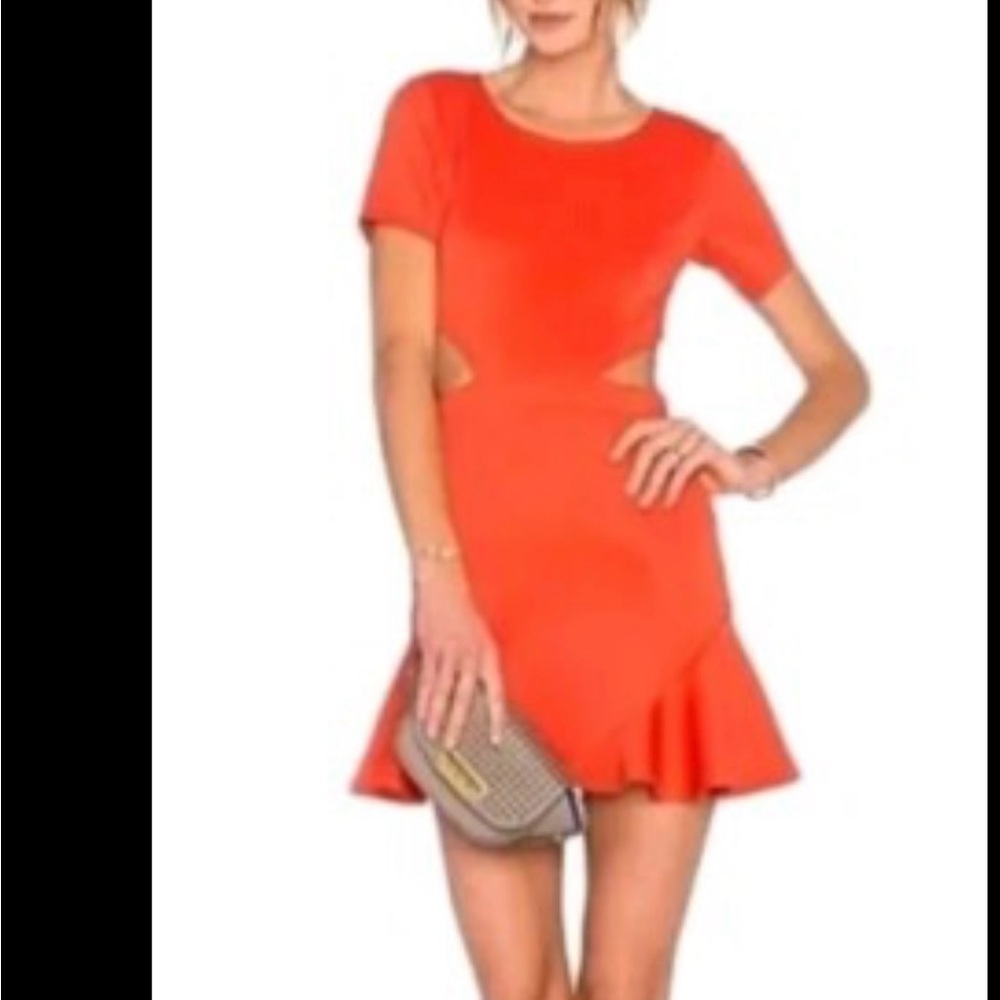 Revolve Lovers and Friends  Orange / red Eterna Women's mini cutout Dress M
